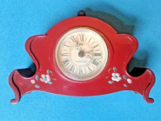Vintage Westclox Alarm Clock Red