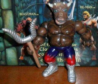Vintage He Man Heman Ko Bootleg Mannix Overtop Man Warrior Bull Man Monster