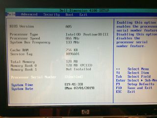 Vintage Dell Dimension 4100 Windows 2000 Pentium III 866MHz 128MB ram NO HDD 4
