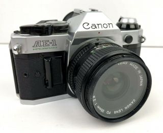 Canon Ae - 1 Program 35mm Slr Camera 50mm 1:1.  8 Lens Silver Black Not