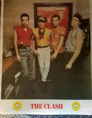 The Clash 1983 Poster Vintage Old Stock.
