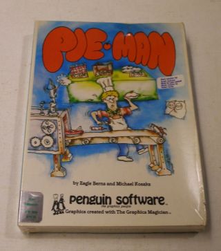 Very Rare Pie Man By Penguin Software For The Atari 400/800 -