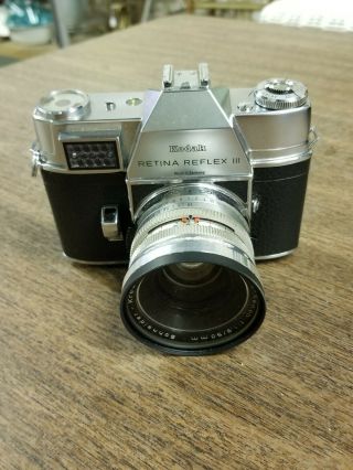Kodak Retina Reflex Lll Slr Camera With 50mm 1.  9 Lens And Case