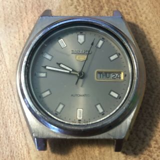 Vintage Seiko 7009 - 876a Mens Automatic Watch Gray Dial