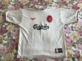 Liverpool Fc 1998 - 2000 Away Reebok Vintage Football Shirt Large 42 - 44