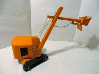 Vintage 1950s Structo Pressed Steel Steam Shovel Construction Orange Great Shape