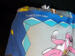 Vintage Mighty Morphin Power Rangers Blanket Pillow Combo 1994 Saban Travel 2