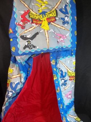 Vintage Mighty Morphin Power Rangers Blanket Pillow Combo 1994 Saban Travel 4