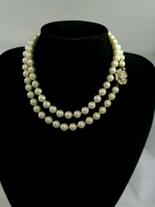 PM.  Vintage Majorica knotted Pearl necklace - 76 cm signed. 2