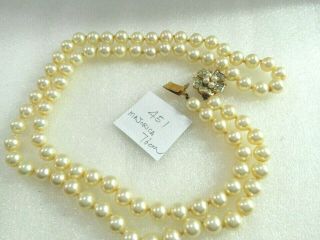 PM.  Vintage Majorica knotted Pearl necklace - 76 cm signed. 4