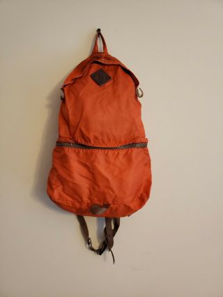 Vtg Alp Sport Alpine Design Boulder Co Leather Strap Day Hikers Pack Red