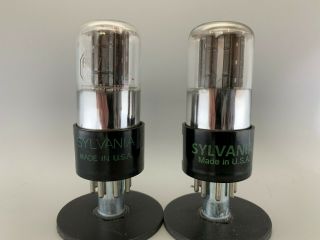 Sylvania 6sn7gt " 3 - Hole Bad Boy " Vacuum Tubes Platinum Matched On At1000