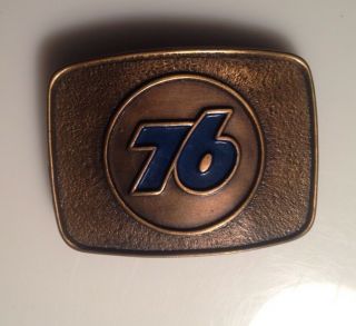 Vintage Union 76 Gas And Oil Belt Buckle " Spirit Of 76 "