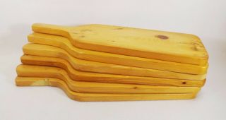 Vintage Set Of 6 Large Handled Wooden Wood Candy Serving Paddles 17 " X 5 1/2 "
