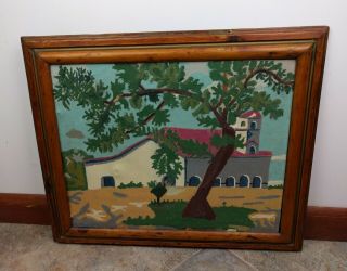 Vtg Paint By Number The Mission Mexican Mexico Spanish Church Mcm Pbn Hacienda