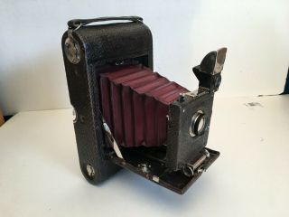 Fine Vintage No.  3 Folding Pocket Kodak Camera With Red Bellows,  C1904 - 15.