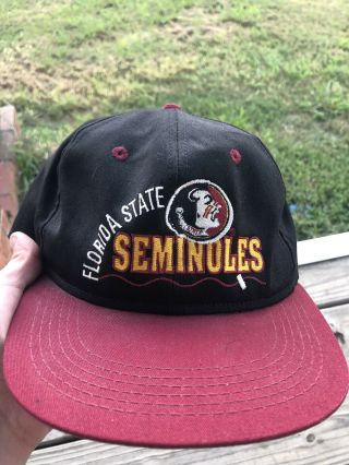 Vintage Florida State Seminoles Drawsting Hat Ncaa Football Florida,  Acc