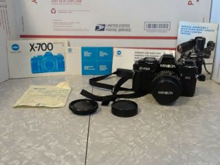 Minolta X700 35 Mm Camera With Instruction Book And Sales Receipt
