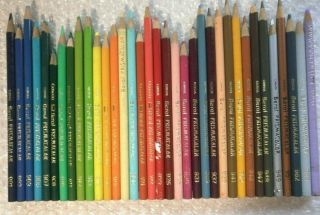 Vintage Berol Prismacolor Colored Pencil Crayon 35 Set Prisma Thick Soft Lead
