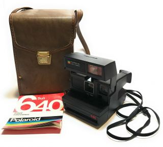 Vintage Polaroid 600 Land Camera Sun 640 Instant Camera W/ Case