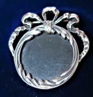 Vintage Sterling Silver Picture Frame Brooch / Pin