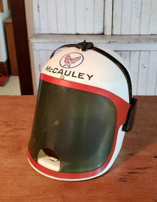 Vintage 60s Atomic Rocket Astronaut McCAULEY Space Helmet Mid Century Toy 5