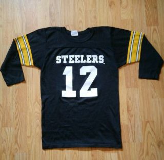 Vintage Pittsburgh Steelers Rawlings Bradshaw 12 NFL Jersey 70s Youth L (14 - 16) 2