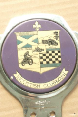 Vintage Scooter Badge/car Badge Scottish Clubman