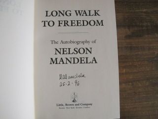 Nelson Mandela SIGNED Long Walk To Freedom Autobiography of 1st Edition & Print 3