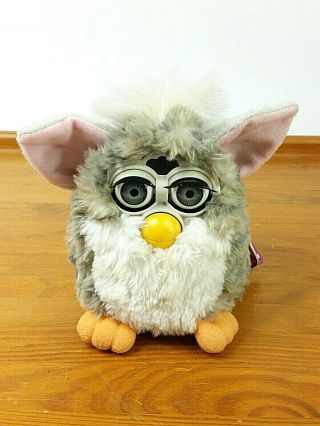 Vtg Furby Baby Gray And White 70 - 800 1998 With Tag