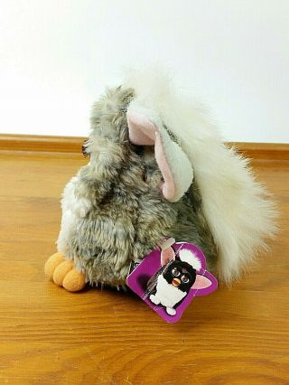 Vtg Furby Baby Gray and white 70 - 800 1998 with tag 2