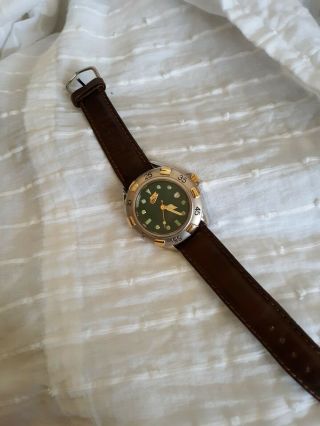 Nike Air Watch No.  9765 Green Vintage Leather Straps.  Size 8.  5