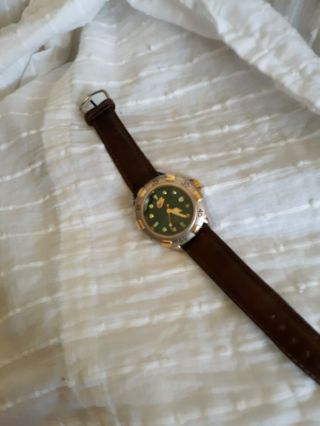Nike Air Watch No.  9765 Green Vintage Leather Straps.  Size 8.  5 4
