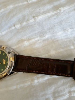 Nike Air Watch No.  9765 Green Vintage Leather Straps.  Size 8.  5 7