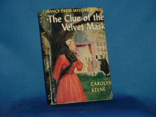 Vintage Book Hardcover 1953 Nancy Drew Mystery Stories Clue Of The Velvet Mask
