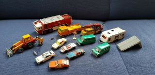Siku Vintage Toy Cars Mercedes Fire Truck Crane Ford Transit Capri 1700 Bmw