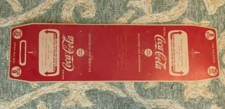 Vintage Coca Cola Cardboard 6 Pack Carrier For Glass Bottles Nos Cond Coke