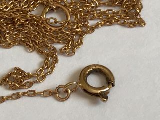Vintage 9 ct gold chain necklace.  Length 19” suitable small pendant. 3