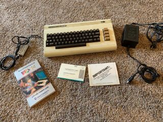 Commodore Vic - 20 Computer With Power Supply Cord And Rf Modulator Powers On