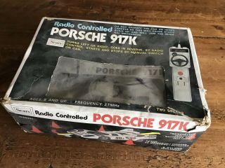Vintage Sears Porsche 917k Martini Radio Control Rc Car W/ Box & Instructions