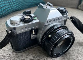 Pentax Mg Vintage Camera W/ Smc Pentax - M 50mm Len & Strap
