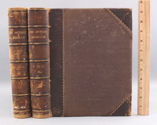 2vol 1868 1st Ed W A Crafts SOUTHERN REBELLION Civil War Book Set w/ Engravings 2