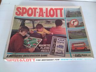 Vintage 1969 Lotts Toys Spot A Lott Board Game.