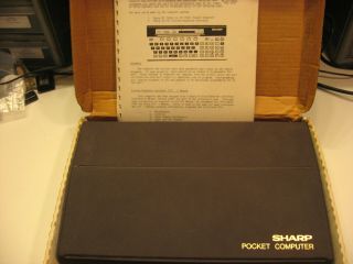 Vintage Sharp PC - 1500A Pocket Computer,  Box,  W/ Additional 16K RAM Mod 2