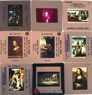 32 X Vintage 35mm Photo Slides,  Leonardo Da Vinci,  Art Artist History