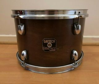Vintage Gretsch Catalina Club 12 " X 8 " Mounted Tom In Natural Oak Finish