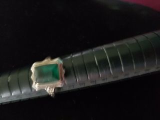 Vintage 10k Gold Ring W Green Stone That Is Worn Out Size 5.  5 3