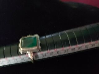 Vintage 10k Gold Ring W Green Stone That Is Worn Out Size 5.  5 4