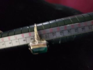 Vintage 10k Gold Ring W Green Stone That Is Worn Out Size 5.  5 5
