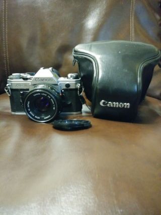 Canon Ae - 1 35mm Camera With 50mm 1:1.  8 Lens